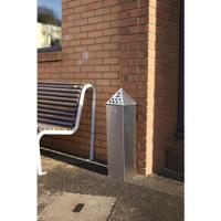 Black Hooded Top 6.6 Litre Cigarette Ash Tower Bin 317469