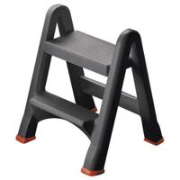 Slingsby Folding Plastic Step Stool 150Kg Capacity W495 x D172 x H640mm Black - 333650