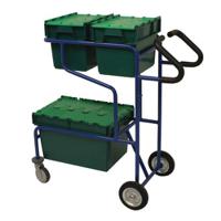 Slingsby order picking trolley with two shelf levels