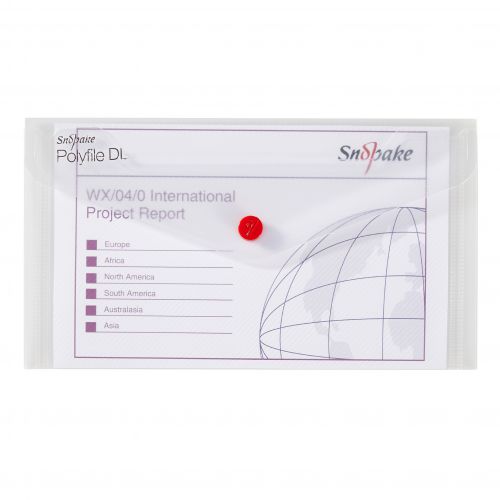 Snopake Polyfile Wallet File Polypropylene DL Clear (Pack 5) - 10057 Document Wallets 31343SN