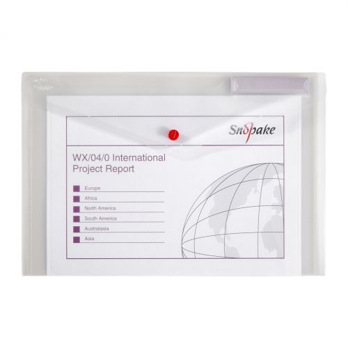 Snopake Polyfile Classic Foolscap Clear (Pack of 5) 11154X - SK11154
