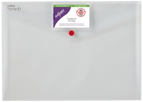 Snopake Polyfile ID Wallet File Polypropylene A4 Clear (Pack 5) - 12560