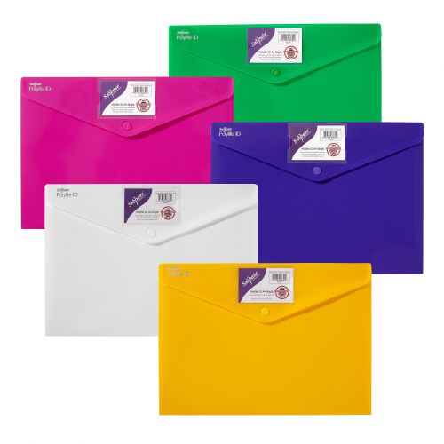 Snopake Polyfile ID Wallet File Polypropylene A4 Bright Assorted Colours (Pack 5) - 12565 Document Wallets 31924SN