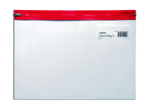 Snopake Zippa Bag S A4 Plus Red Document Wallets PF9987