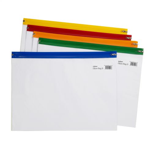 10429SN - Snopake Zippa-Bag S Polypropylene A4+ 180 Micron Classic Assorted Colours (Pack 25) -12814