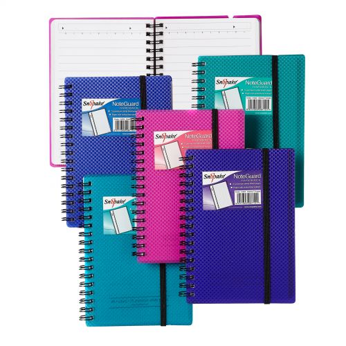 Snopake NoteGuard 75 Sheets/150 Pages A5 Notebook Electra Assorted (Pack 5) 14322