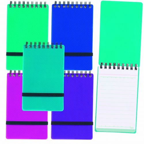 Snopake Noteguard Notebook 76 x 127mm Assorted (Pack of 5) 14324