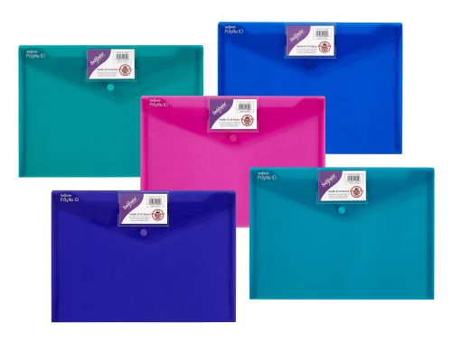 Snopake Polyfile ID Wallet File Polypropylene A4 Electra Assorted Colours (Pack 5) - 14734