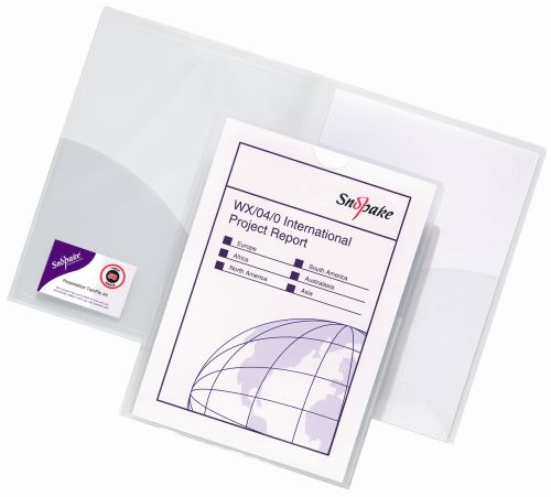 Snopake Presentation TwinFile A4 Classic Clear (Pack 5) 14920