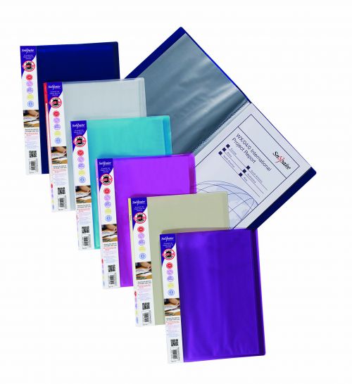 Snopake Display Book 20 Pkt A4 Assorted (Pack 12) 15413