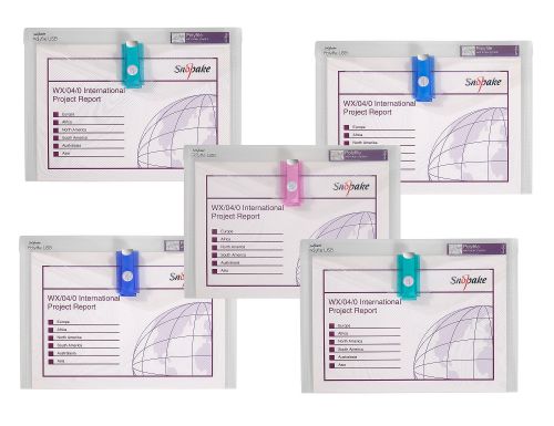 Snopake Polyfile USB Foolscap Electra Assorted (Pack 5) 15689