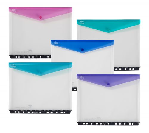 Snopake Polyfile Ring Binder Wallet High Capacity A4 Landscape Electra Assorted Ref 15694 [Pack 5] 113476 Buy online at Office 5Star or contact us Tel 01594 810081 for assistance