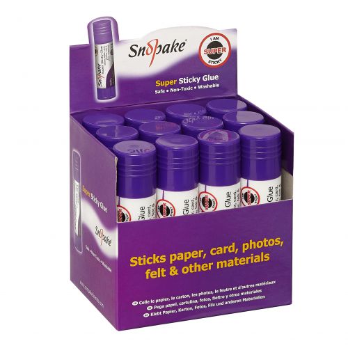 Snopake Super Sticky Glue Stick 21g Display (Pack 12) 15724