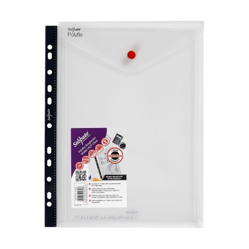 Snopake Polyfile RingBinder Wallet HC/P A4 Classic Clear (Pack 5) 15749
