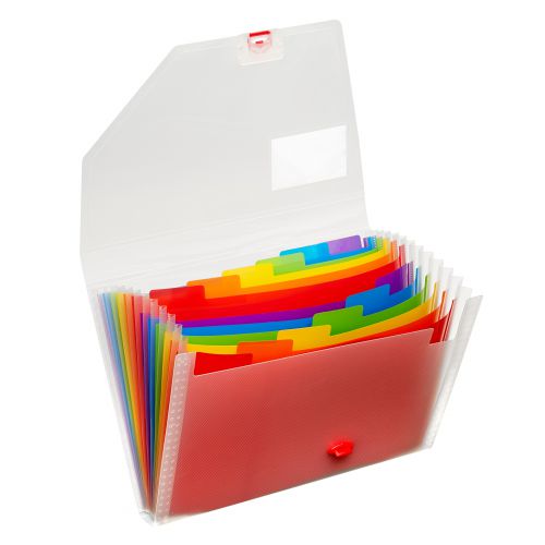 Snopake Expanding Organiser A4 Rainbow Expanding Files EF9020