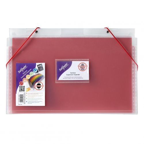Snopake Rainbow Foolscap Suspension Expander Assorted 15803