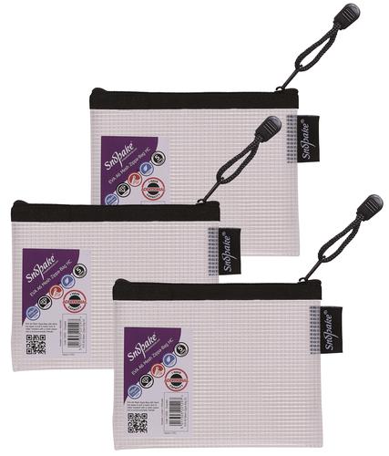 Snopake EVA Mesh Zippa Bag A6 Black Pack 3 Document Wallets PF2107