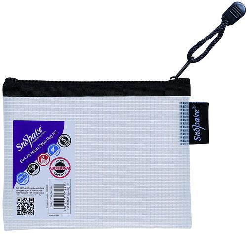 Snopake EVA Mesh Zippa Bag A6 Black Pack 3 Document Wallets PF2107