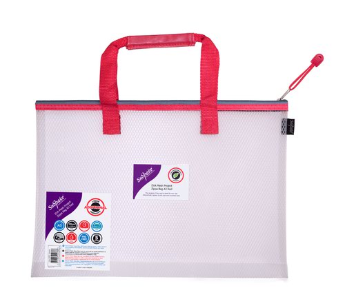 Snopake EVA Mesh High Capacity Project Zippa Bag A3 480x350mm Red 15876 SK22238 Buy online at Office 5Star or contact us Tel 01594 810081 for assistance