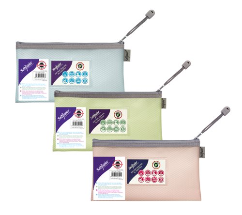 Snopake EVA Mesh Zippa Bag DL Pastel Pink Pk3