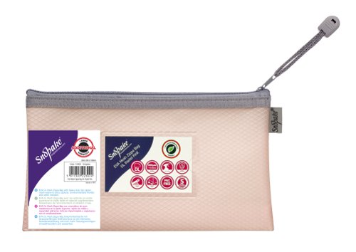Snopake EVA Mesh Zippa Bag DL Pastel Pink Pk3
