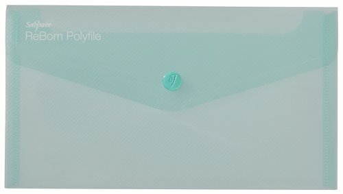 Snopake ReBorn DL Polyfile Popper Wallet with Press-Stud Closure Pastel PK5 15908