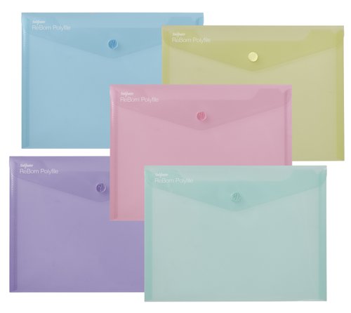 Snopake 15910 ReBorn Recycled A5 Polyfile Pack of 5