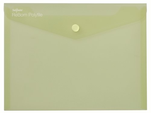 Snopake ReBorn A5 Polyfile Popper Wallet with Press-Stud Closure Pastel PK5 15910