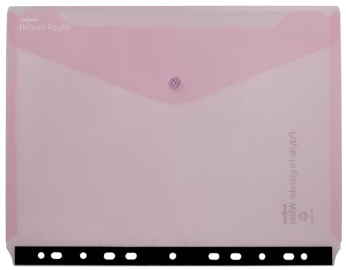 26186SN | ReBorn from 100% recycled, heavy-gauge and tough polypropylene, Snopake’s ReBorn Polyfile Ringbinder Wallets are the responsible and eco-friendly choice.