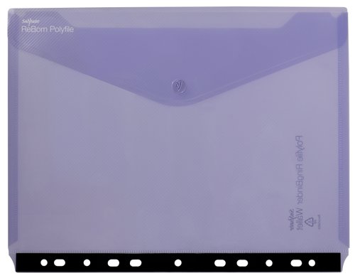 26186SN | ReBorn from 100% recycled, heavy-gauge and tough polypropylene, Snopake’s ReBorn Polyfile Ringbinder Wallets are the responsible and eco-friendly choice.