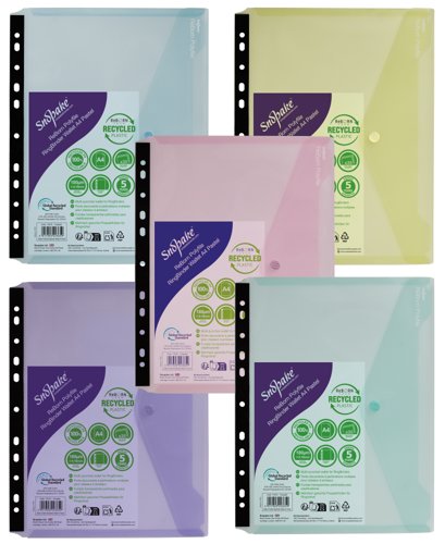 26186SN | ReBorn from 100% recycled, heavy-gauge and tough polypropylene, Snopake’s ReBorn Polyfile Ringbinder Wallets are the responsible and eco-friendly choice.