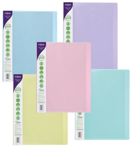 Snopake ReBorn A4 24 Pocket Display Book Pastel (Pack 5) 15920