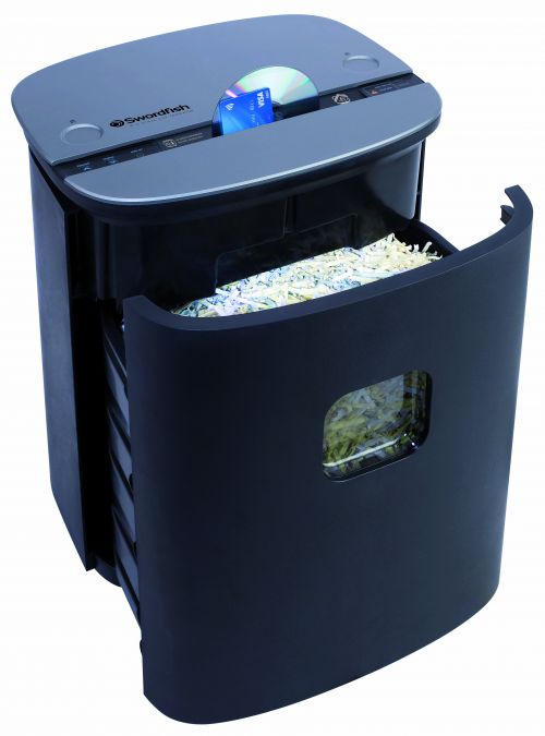 The minimalist design of the new 1600XCD shredder will compliment any modern office, and it’s huge appetite will meet the demands of the busiest department.Most shredders need to cool down after an intensive shredding session, but not this one. Advanced cooling means that this shredder can work continuously. Best of all, it does so quietly!Conforms to DIN level P-4 & O-3* Using 70gsm paper