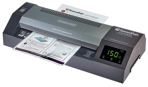 The Swordfish Armoured660D A3  is a fast steel-cased heavy duty laminator, suitable for all pouches up to A3 size. It is equipped with sophisticated touch control with simplified user controls, large 26.5mm precision rollers and a steel cooling plate – all of which combine to give perfect laminations. A removable top cover gives easy access to the rollers for cleaning – so jams caused by sticky rollers become a thing of the past.