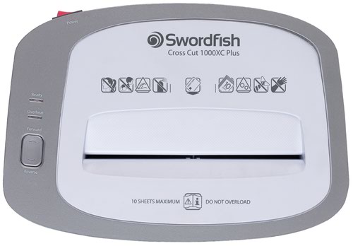 Swordfish 1000XC Plus 10 Sheet Cross Cut Shredder White | 32808J | Snopake Brands