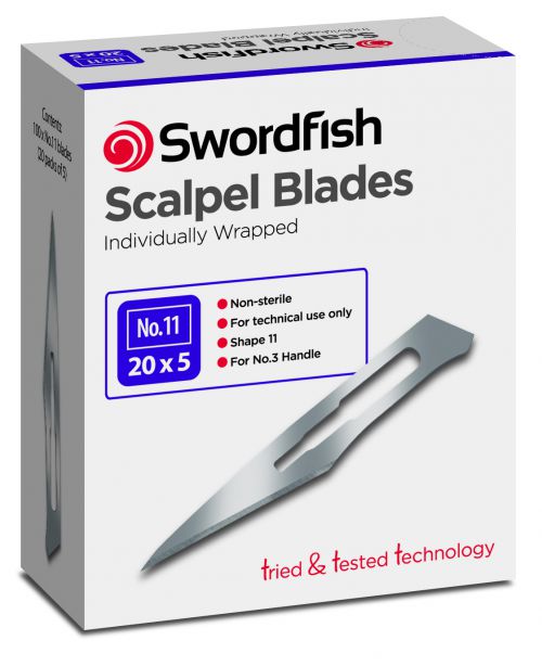 Swordfish Scalpel Blades No.11 (Box of 100) 43801