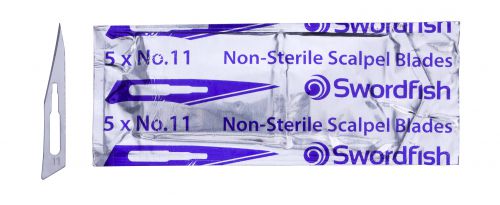 These metal blades are disposable, so you'll always have a fresh and sharp blade when you need one. Simply attach it to your ProScalpel No.3 handle and you're ready to go. The No.11 blade is ideal for general purpose cutting of paper and card.These blades are non-sterile and should never be used in a medical environment.This pack contains 100 blades.