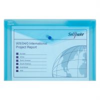 Snopake Polyfile Wallet File Polypropylene Foolscap Blue (Pack 5) - 11151X