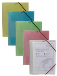 Snopake Filelastic A4 Assorted- 5 Files