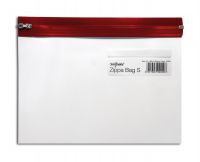 Snopake Zippa Bag Polypropylene A5 140 Micron Red (Pack 25) - 12692