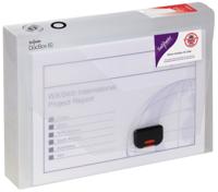 Snopake DocBox Polypropylene A4 60mm Spine Width Push Lock Closure Clear - 12871