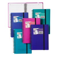 Snopake FSC NoteGuard 75 Sheets/ 150 Pages A5 Notebook- 5 Books