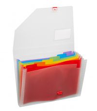 Snopake Rainbow 6 part Expanding Organiser A4- 1 Organiser