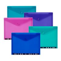 Snopake Polyfile RingBinder Wallet A4 Electra Asstd- 5 Files
