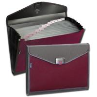 Snopake Zeon 13 Part Organiser Foolscap Ruby 15895