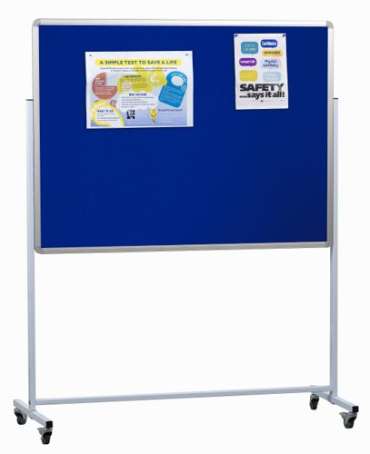 Mobile Noticeboard - Blue - 1200(w) x 1200mm(h)