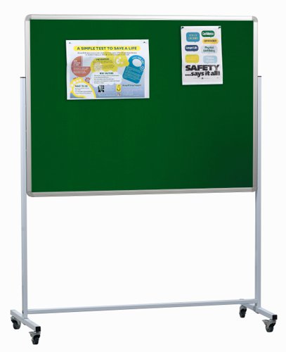 Mobile Noticeboard - Green - 1200(w) x 1200mm(h)