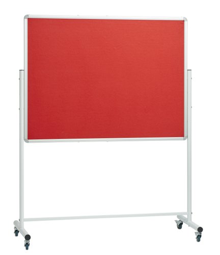 Mobile Noticeboard - Red - 1200(w) x 1200mm(h)
