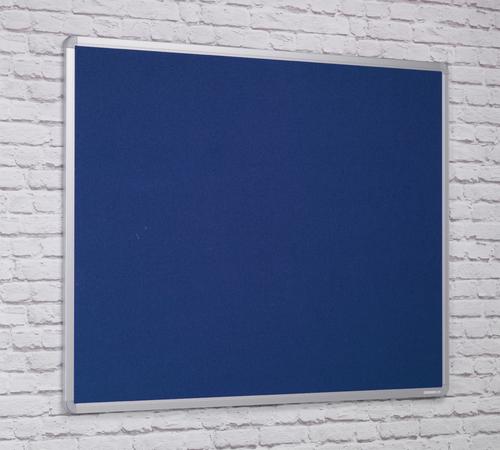 FlameShield Aluminium Framed Noticeboard - Blue - 900(w) x 600mm(h)