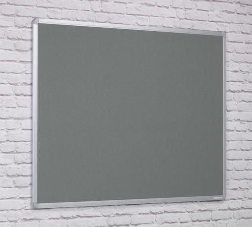 FlameShield Aluminium Framed Noticeboard - Grey - 900(w) x 600mm(h)